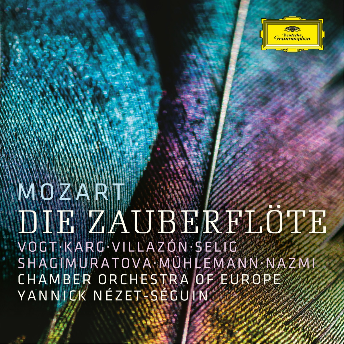 Mozart: Die Zauberflöte by Rolando Villazón, Regula Mühlemann, Franz-Josef Selig, Albina Shagimuratova, Christiane Karg, Klaus Florian Vogt, Paul Schweinester, Tareq Nazmi, Levy Sekgapane, Douglas Williams, Johanni van Oostrum, Corinna Scheurle, Claudia Huckle, Aurelius Sangerknaben Calw, RIAS Kammerchor, Justin Doyle, Jory Vinikour, Chamber Orchestra of Europe & Yannick Nézet-Séguin album cover