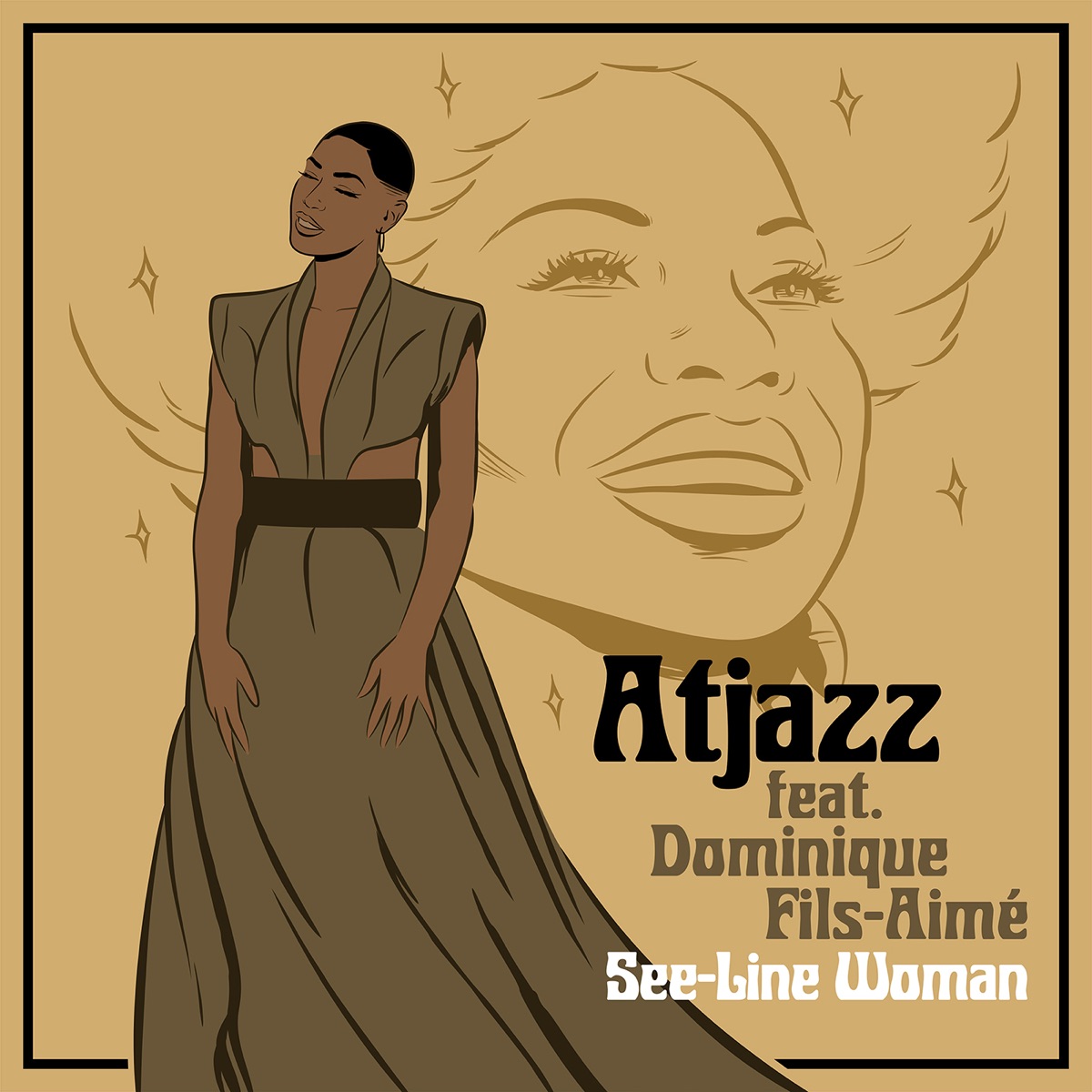 See - Line Woman - EP by Atjazz & Dominique Fils-Aimé album cover