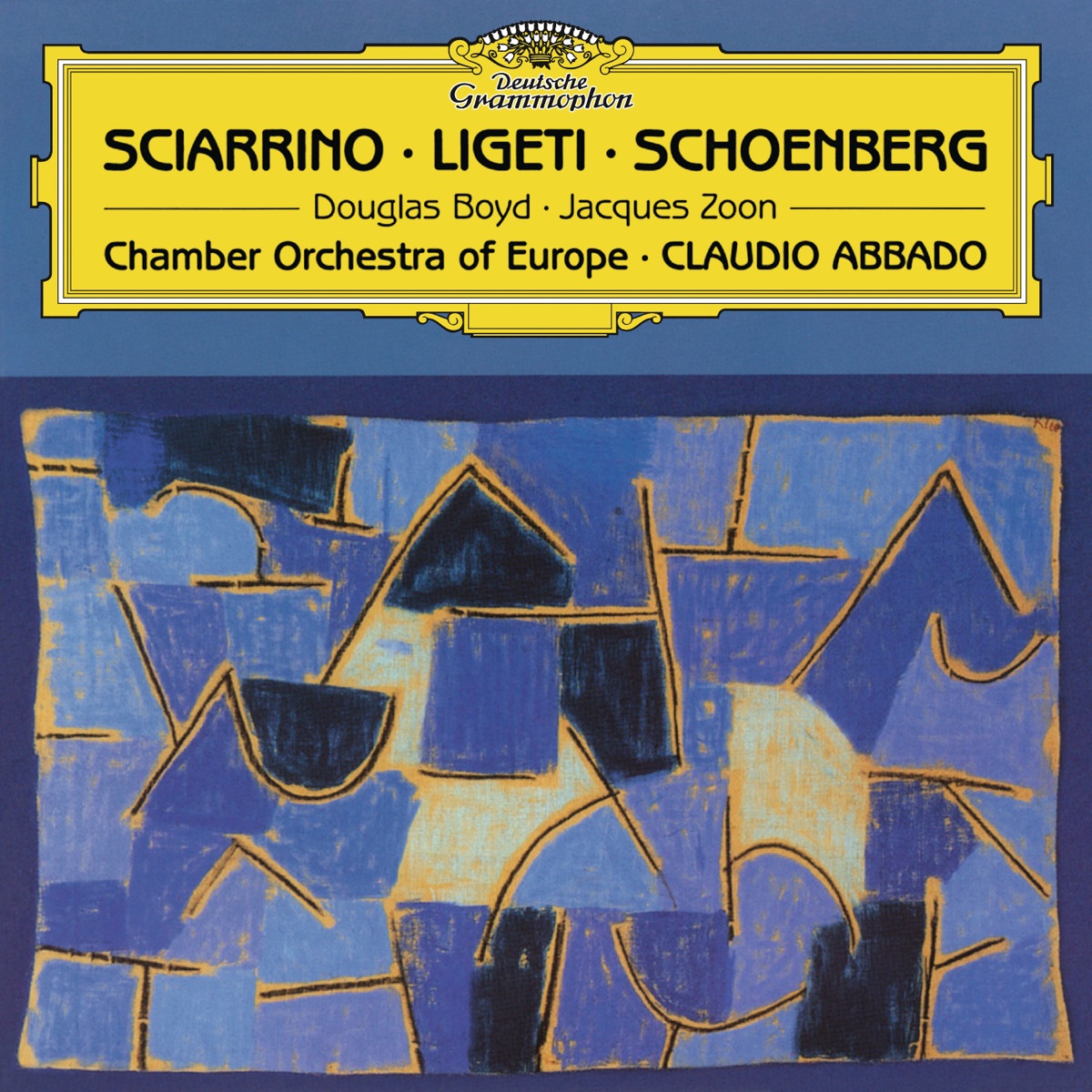 Sciarrino - Ligeti - Schoenberg by Claudio Abbado, Jacques Zoon, Douglas Boyd, Chamber Orchestra of Europe, Richard Hosford, James Sommerville & Matthew Wilkie album cover