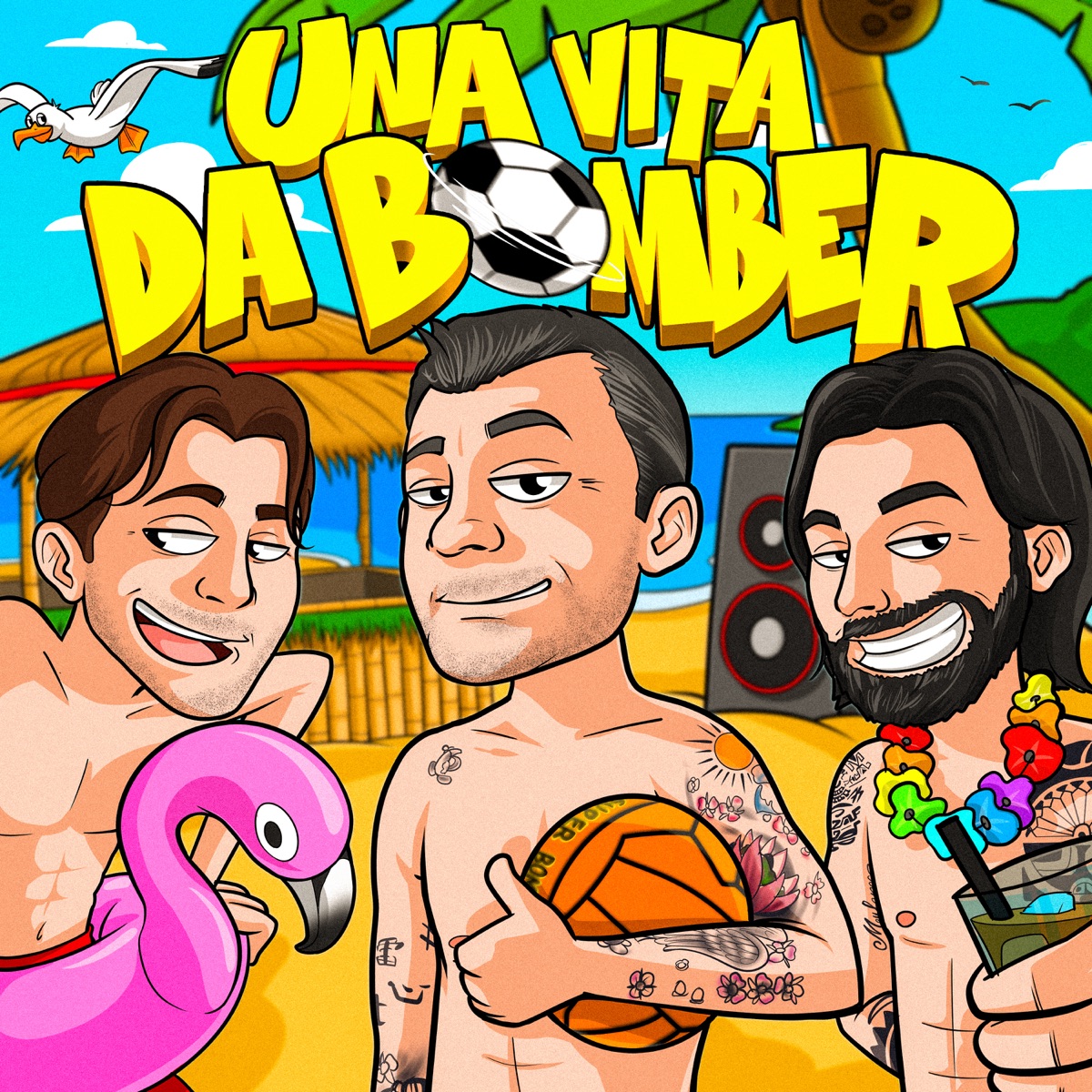 Una vita da bomber - Single by Bobo Vieri, Nicola Ventola & Lele Adani album cover