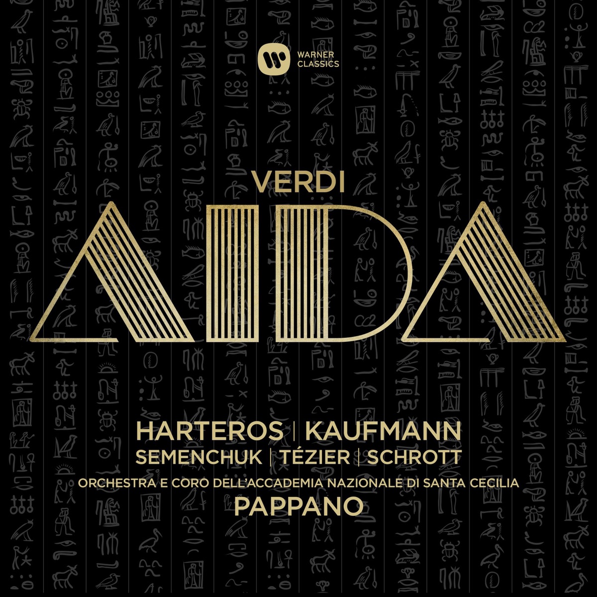 Verdi: Aida by Anja Harteros, Jonas Kaufmann, Orchestra dell'Accademia Nazionale di Santa Cecilia & Antonio Pappano album cover