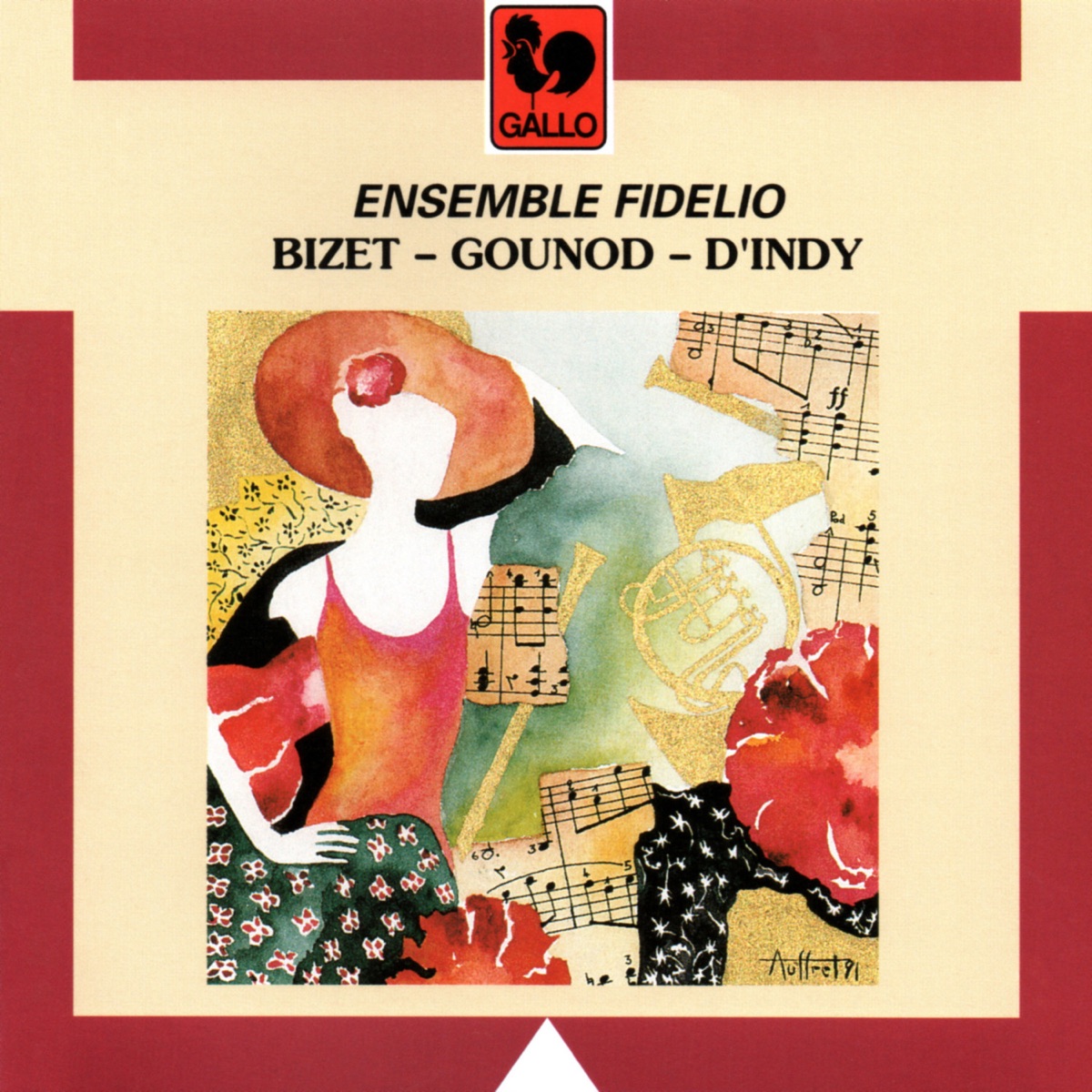 Ensemble Fidelio: Gounod, Petite Symphonie – D'Indy: Chanson et Danses – Bizet: Jeux d'enfants, Suite de Carmen by Robert Thuillier, Jérôme Capeille, Sylvain Lombard, Michel Westphal, Jean-Pierre Galliari, Brian Mihleder, Klaus Uhlemann, Kim Walker, Catherine Pépin, Antoinette Baehler & Ensemble Fidelio album cover