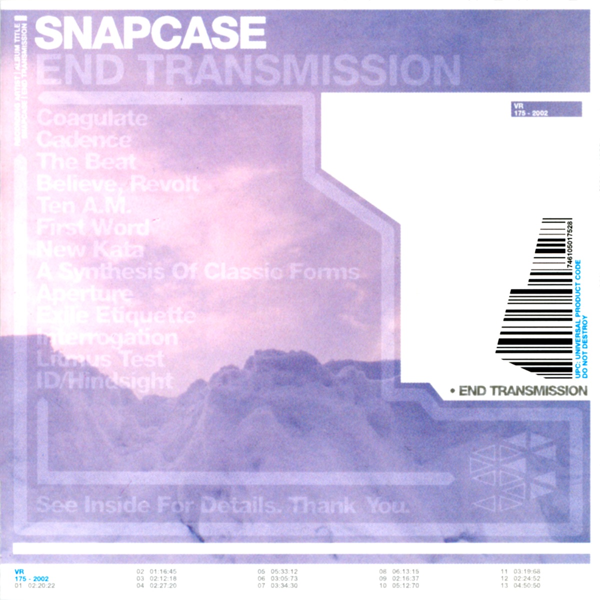 End Transmission by Snapcase album cover