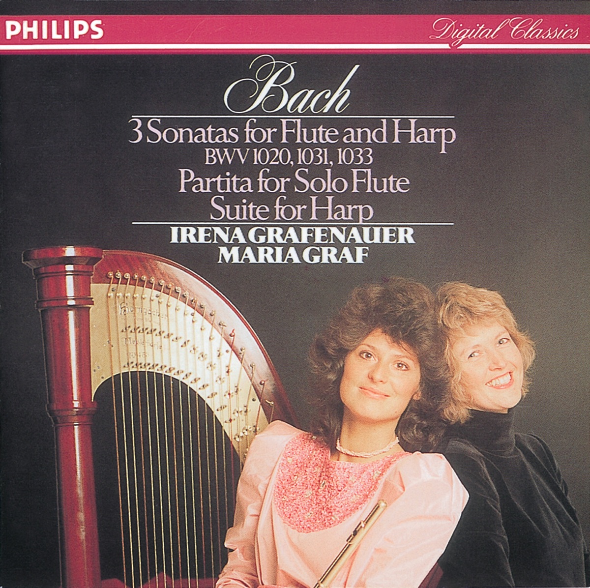 Bach, J.S. : Sonatas & Partitas for flute & harp by Irena Grafenauer, Maria Graf & David Geringas album cover