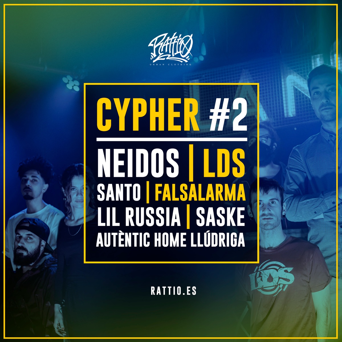 Rattio Cypher #2 (feat. Neidos, Autèntic Home Llúdriga, Lil Russia, Gordo Del Funk & El Santo) - Single by Rattio Merch, Falsalarma & Saske album cover