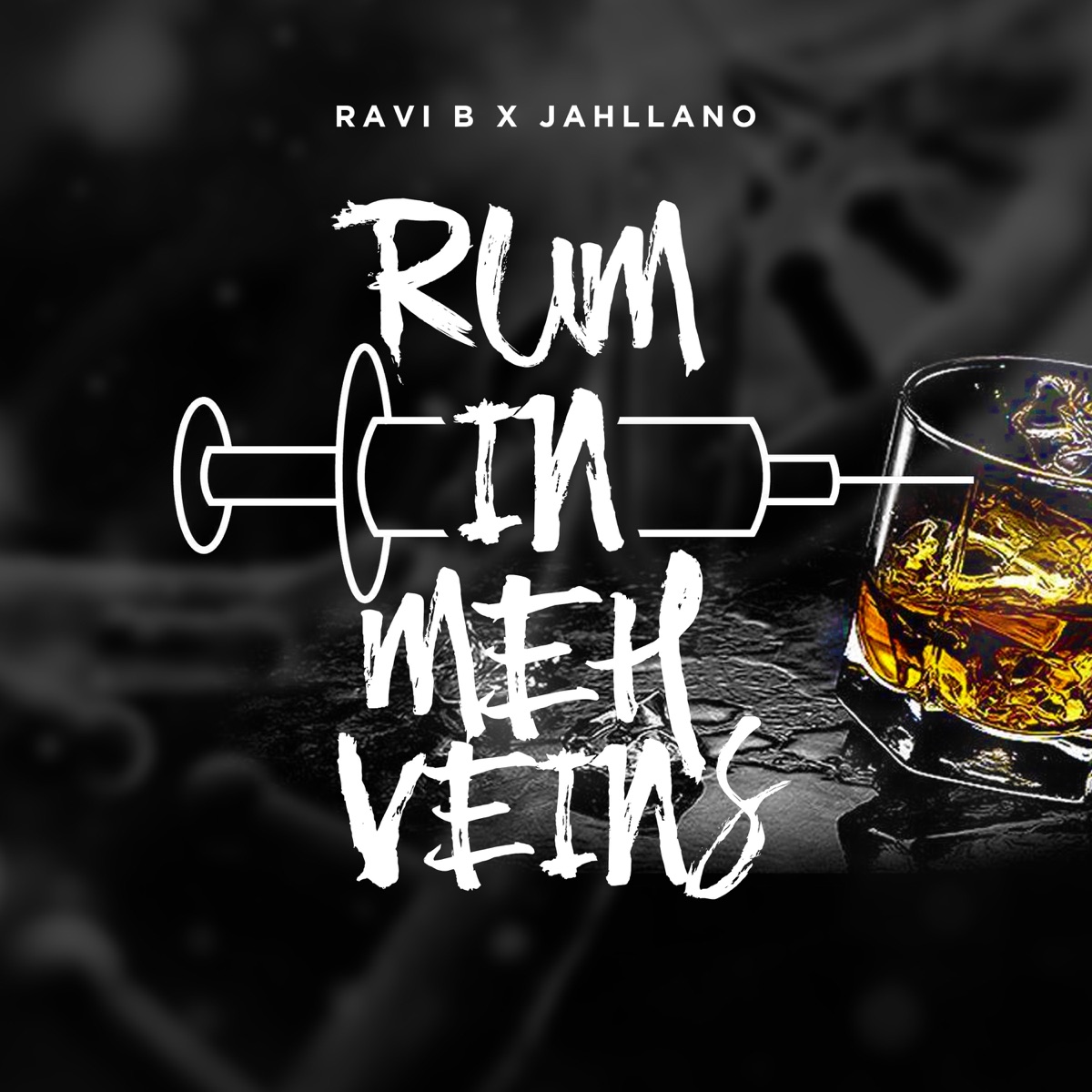 Rum in Meh Veins - Single by Ravi B & Jahllano album cover