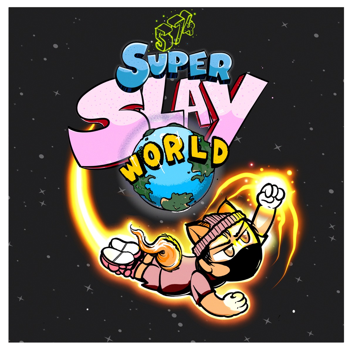 Super Slay World (feat. 574) by Slay Fox album cover