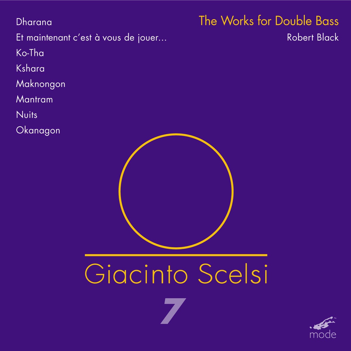 Scelsi: Complete Works for Double Bass by Robert Black, Felix Fan & John Eckhardt album cover