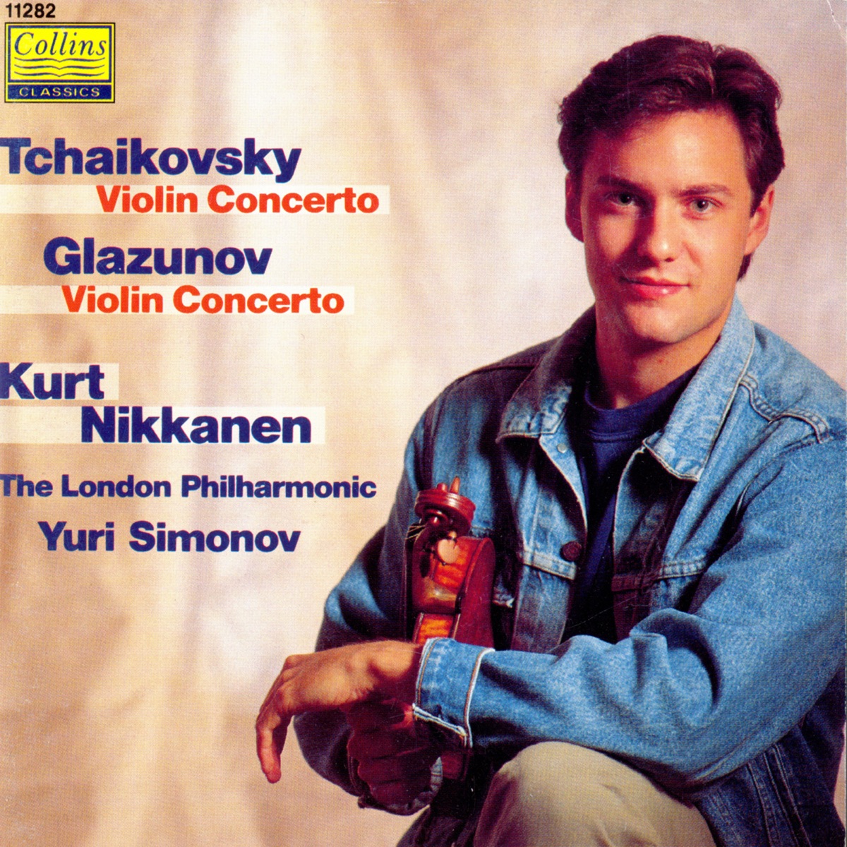 Tchaikovsky & Glazunov: Violin Concertos by Yuri Simonov, London Philharmonic Orchestra & Kurt Nikkanen album cover