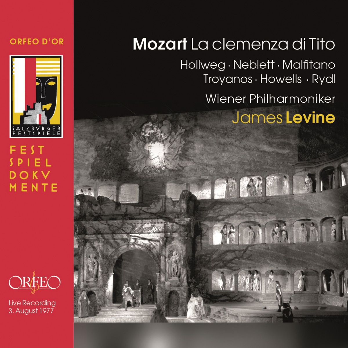 Mozart: La clemenza di Tito, K. 621 by Werner Hollweg, Tatiana Troyanos, Catherine Malfitano, Carol Neblett, Kurt Rydl, Anne Howells, Philip Eisenberg, Chorus of the Vienna State Opera, Vienna Philharmonic & James Levine album cover