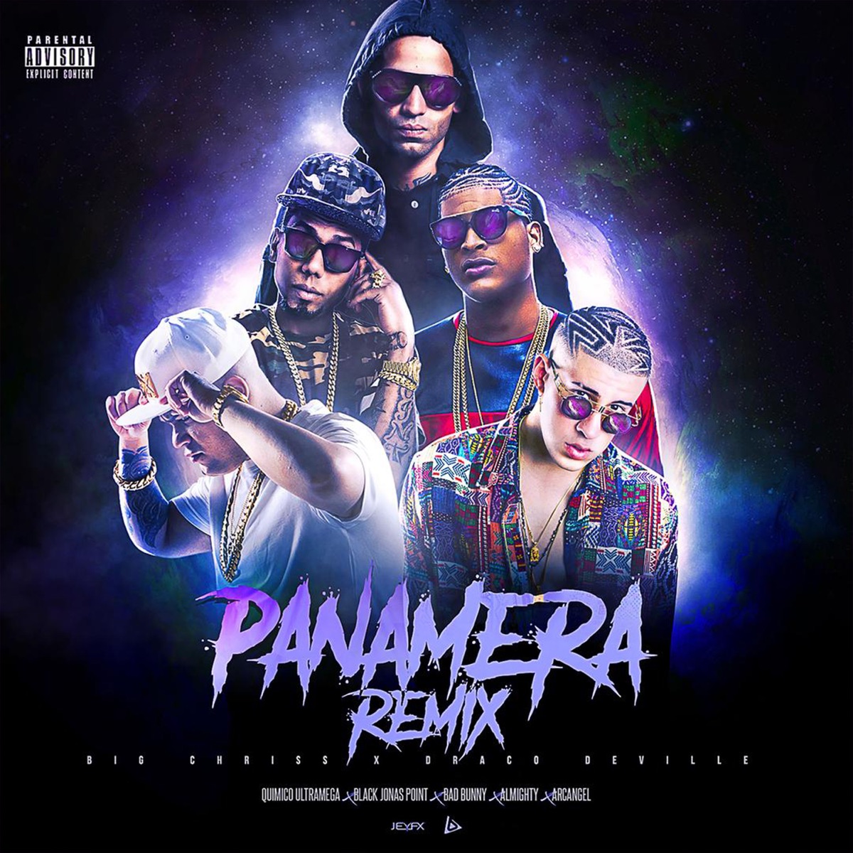 Panamera (Remix) [feat. Arcángel, Almighty, Black Jonas Point & Quimico Ultra Mega] - Single by Bad Bunny album cover artwork