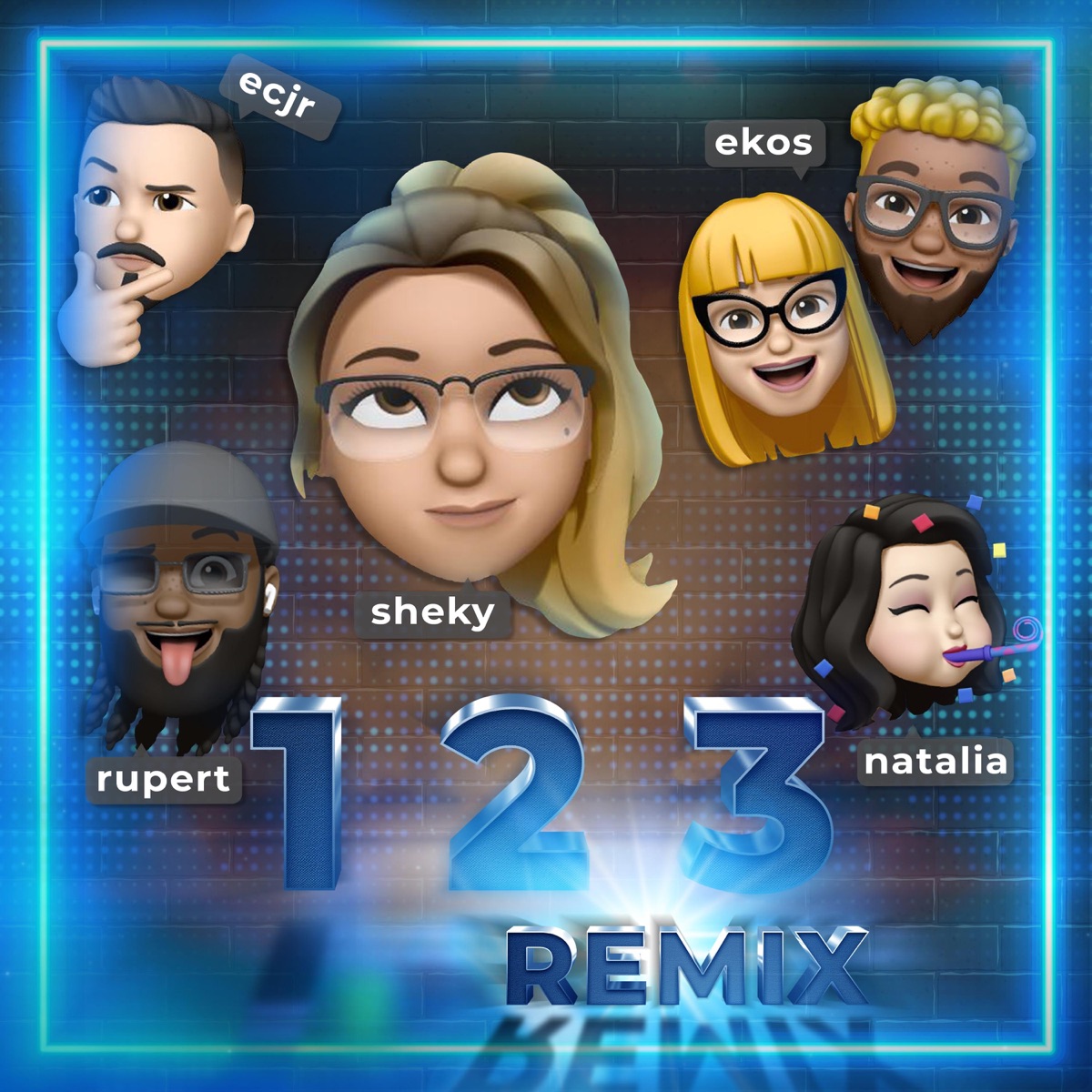 1 2 3 (feat. Rupert DNAMIKO, Natalia, ECJR & EKOS) [remix] - Single by Sheky album cover