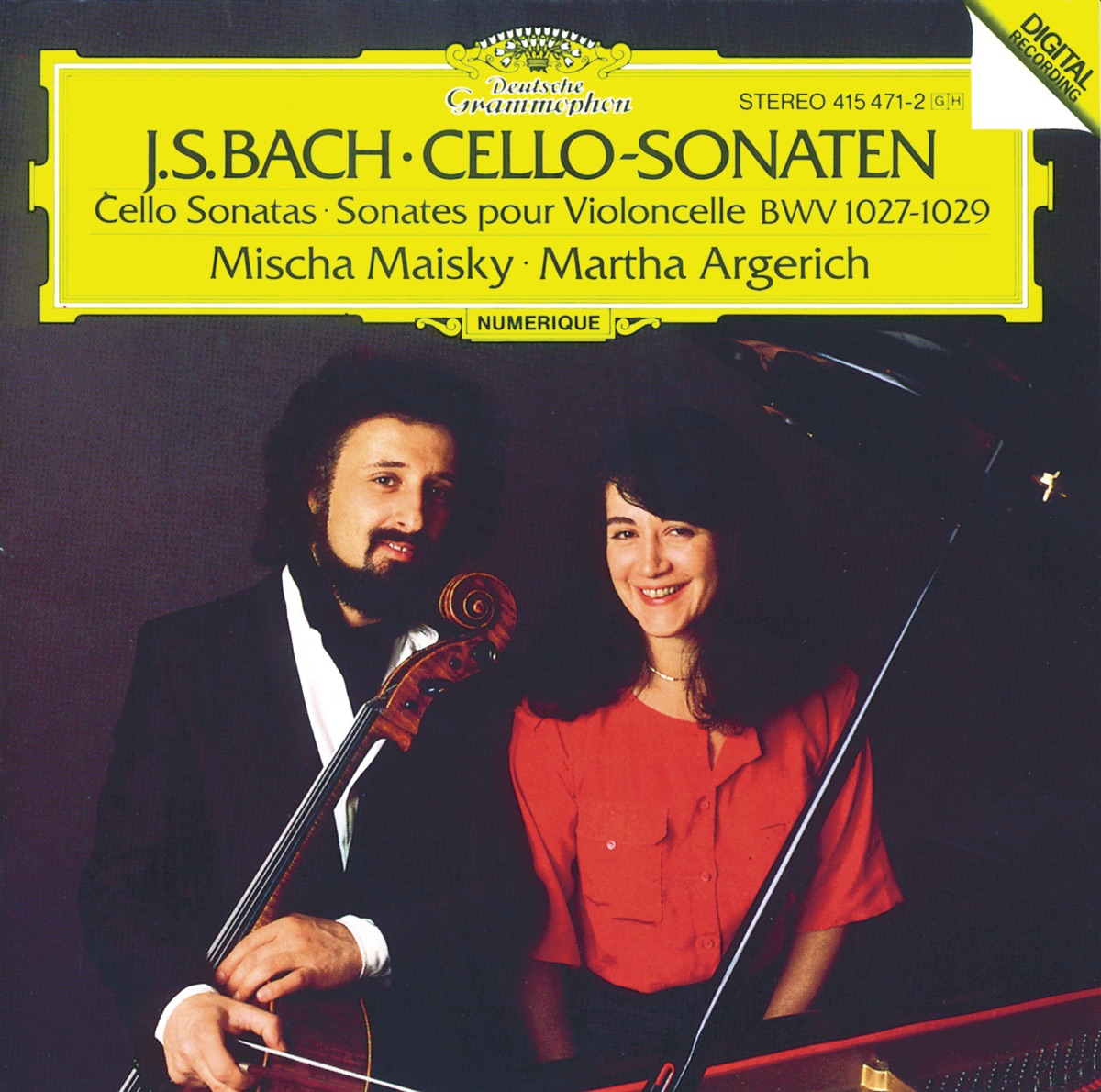 Bach, J.S. : Cello Sonatas BWV 1027-1029 by Mischa Maisky & Martha Argerich album cover