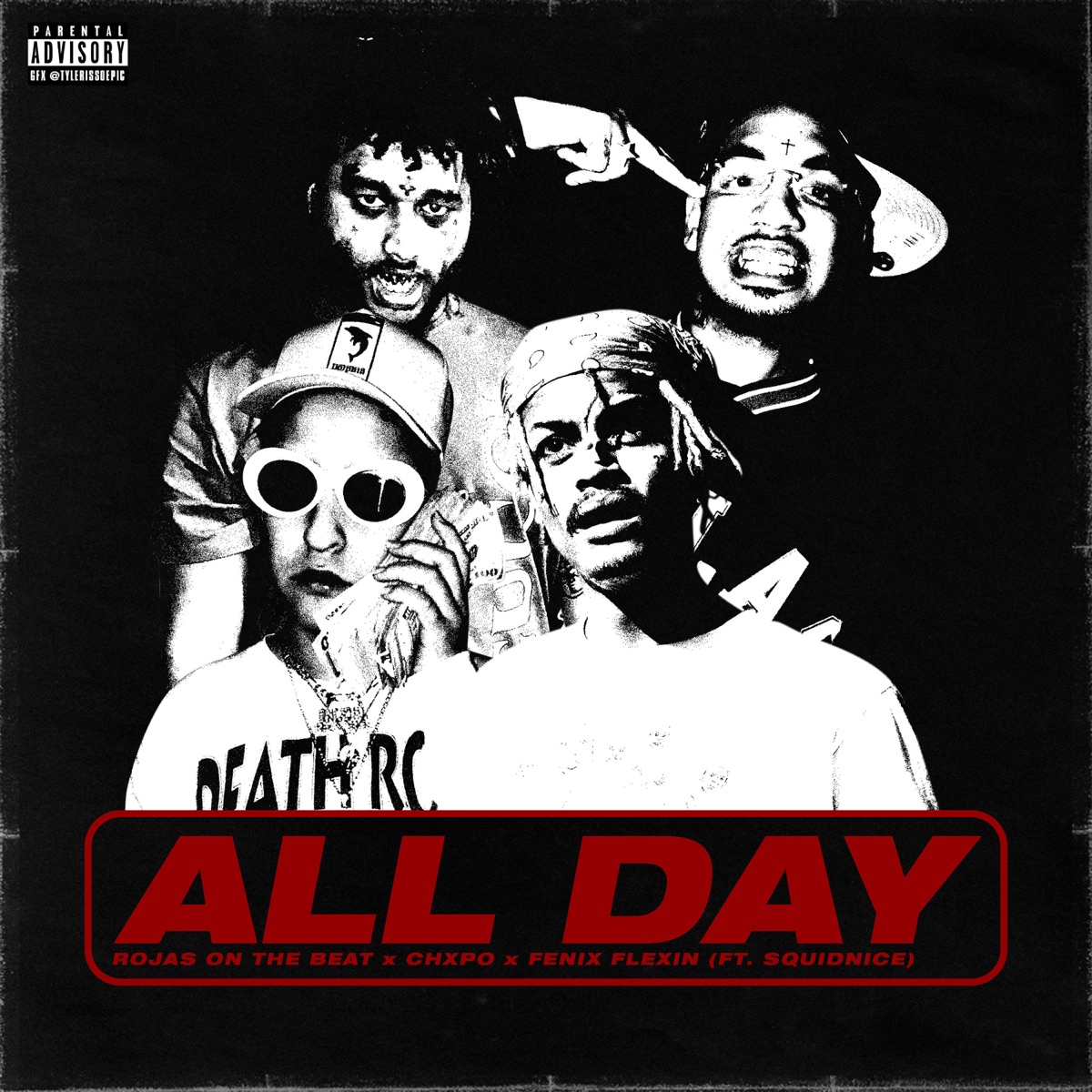 All Day (feat. Squidnice) - Single by Rojas On The Beat, CHXPO & Fenix Flexin album cover