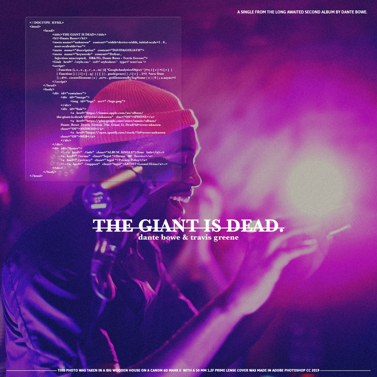 The Giant Is Dead (feat. Travis Greene) - Single by Dante Bowe album cover