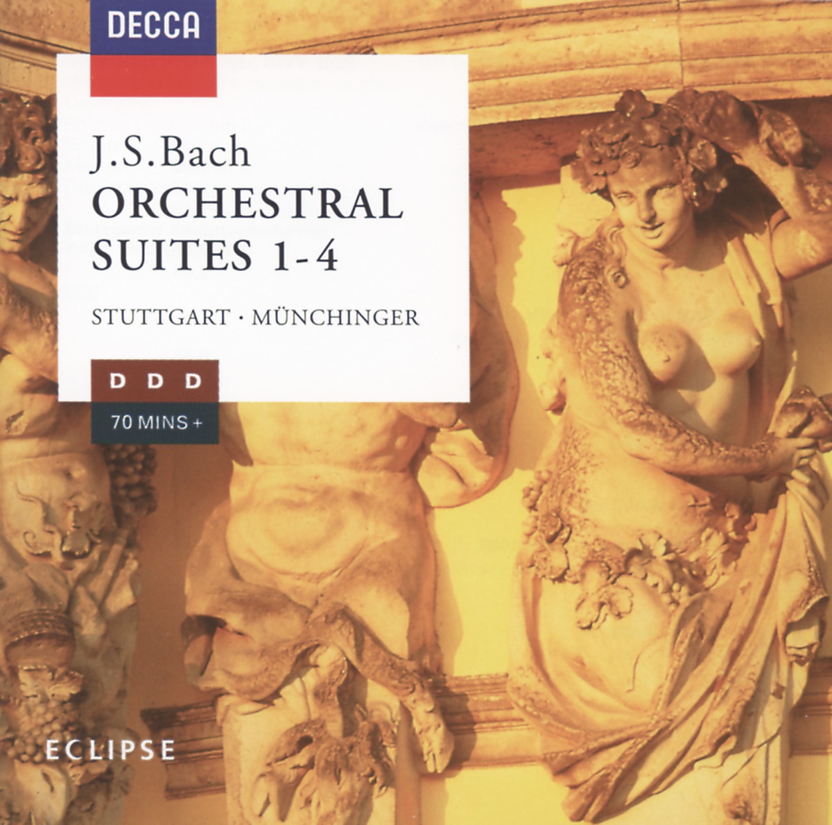 Bach: Orchestral Suites Nos. 1-4 by Stuttgart Chamber Orchestra & Karl Münchinger album cover