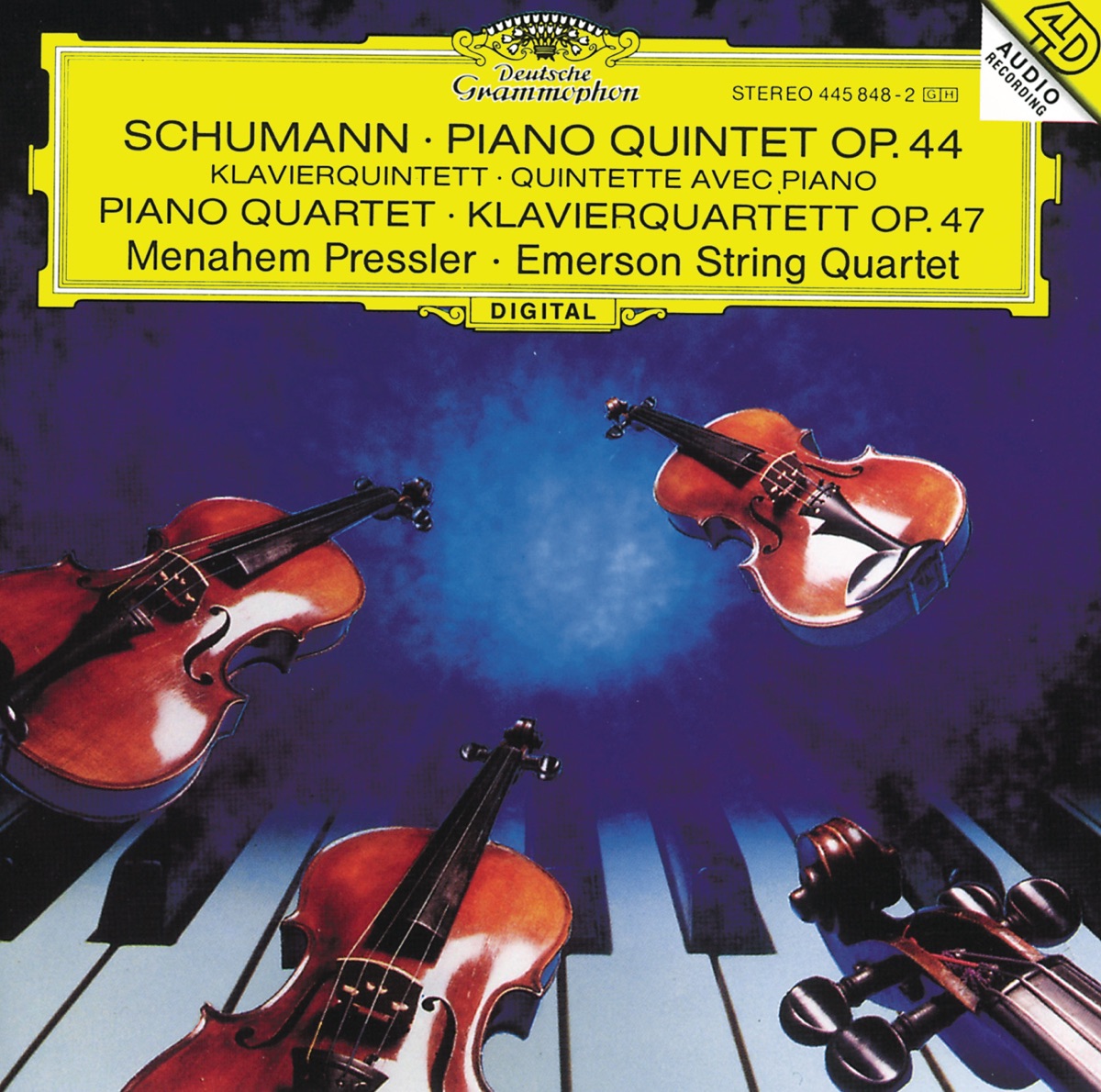 Schumann: Piano Quintet, Op. 22 & Piano Quartet, Op. 47 by Emerson String Quartet & Menahem Pressler album cover