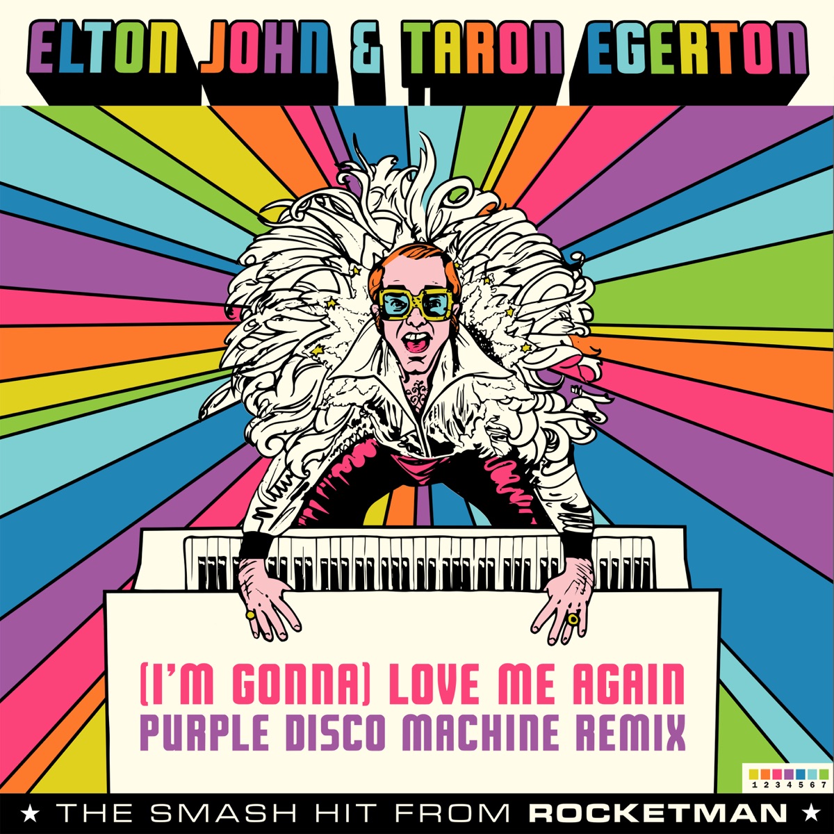 (I'm Gonna) Love Me Again (From "Rocketman") [Purple Disco Machine Remix] - Single by Elton John & Taron Egerton album cover