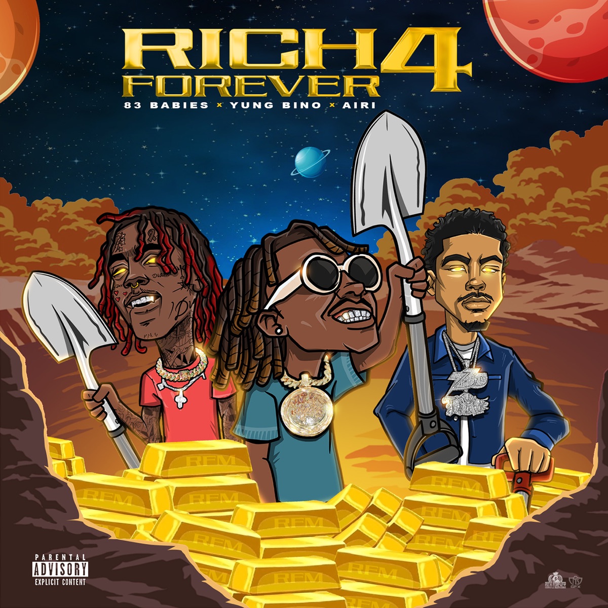 Rich Forever 4 by Rich The Kid, Famous Dex & Jay Critch album cover
