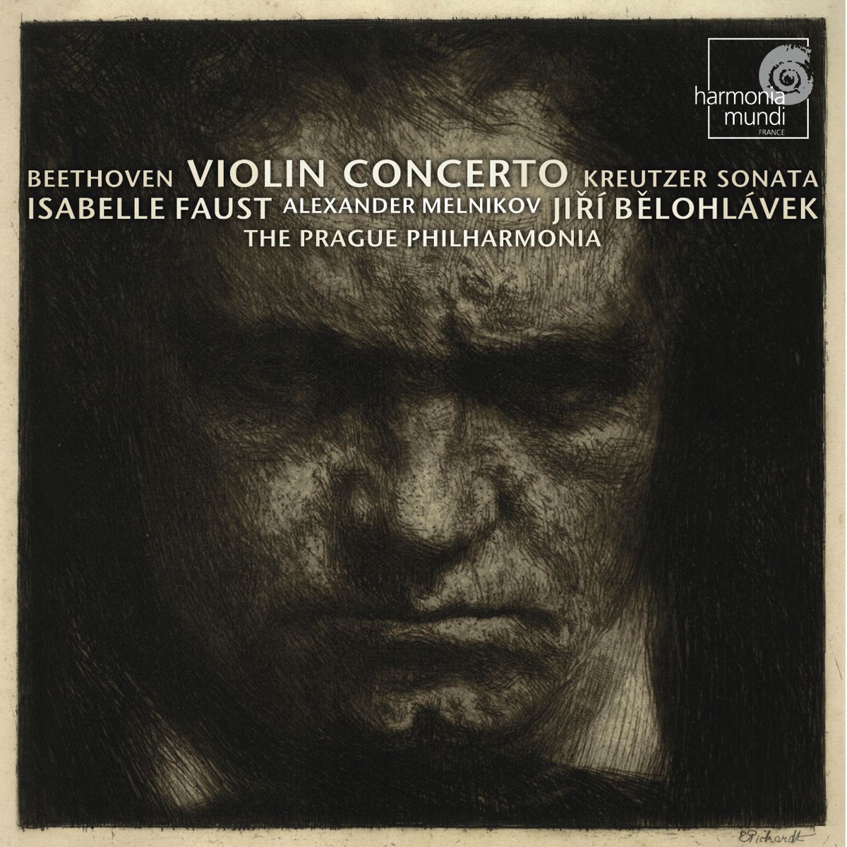 Beethoven: Violin Concerto, Op. 61, "Kreutzer" Sonata by Alexander Melnikov, Isabelle Faust, Jiří Bělohlávek & PKF - Prague Philharmonia album cover