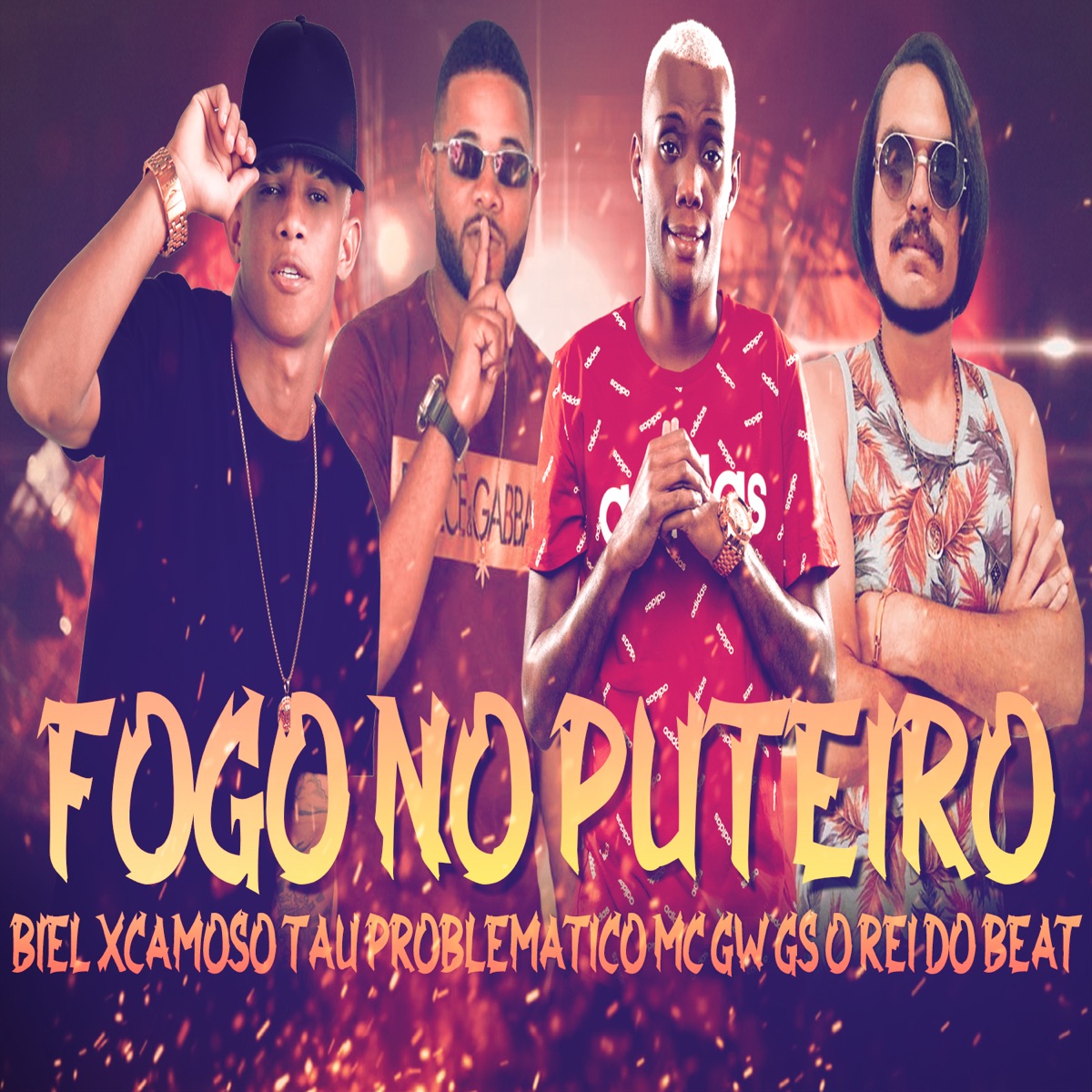 Fogo no Puteiro (feat. MC GW) [Brega Funk] - Single by Tau Problematico, Biel Xcamoso & GS O Rei do Beat album cover