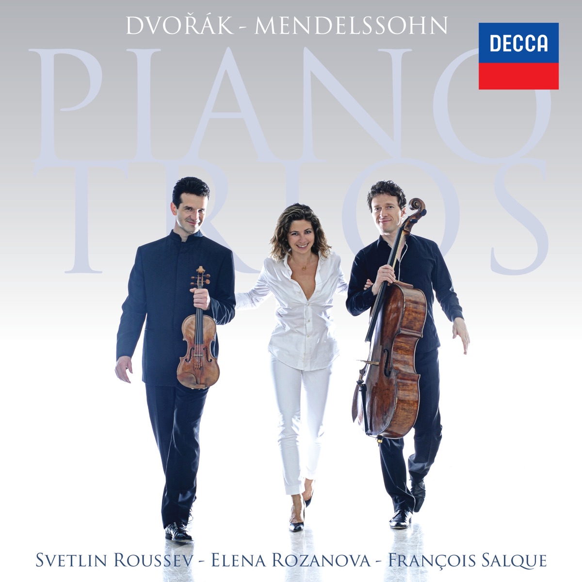 Dvořák & Mendelssohn: Piano Trios by Svetlin Roussev, Elena Rozanova & François Salque album cover