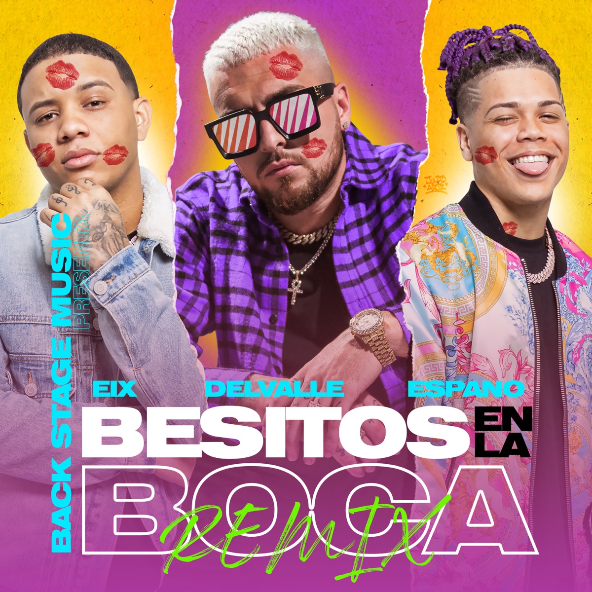 Besitos En La Boca (Remix) - Single by Delvalle, Eix & Espano album cover