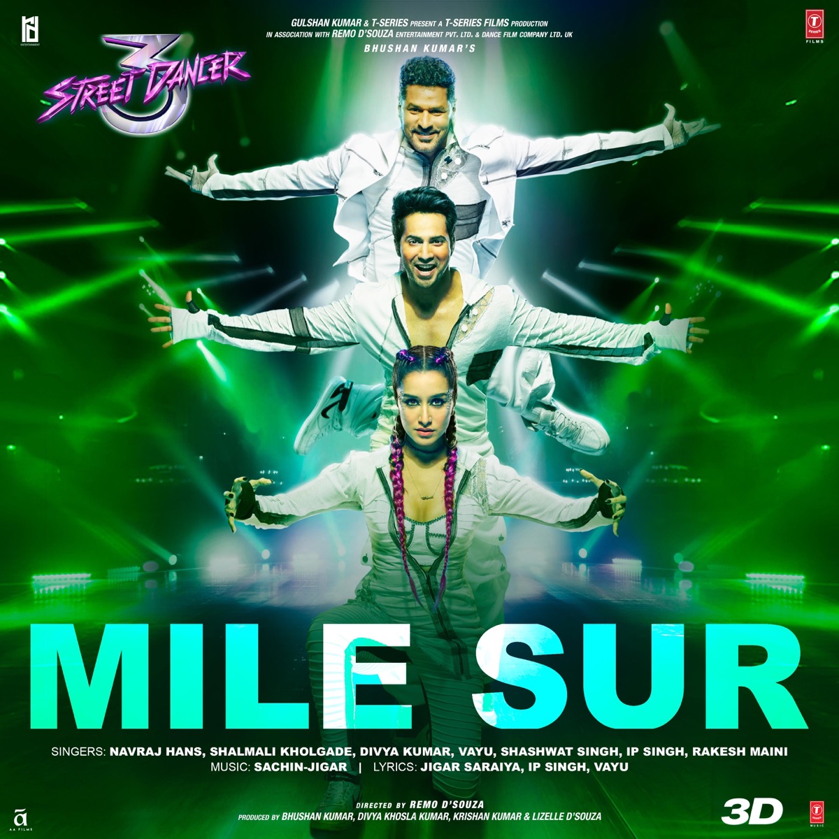 Mile Sur (From "Street Dancer 3D") - Single by Navraj Hans, Shalmali Kholgade, Divya Kumar, Vayu, Shashwat Singh, IP Singh, Rakesh Maini & Sachin-Jigar album cover