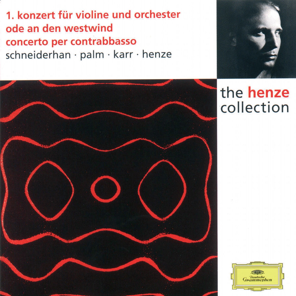 Henze: Violin Concerto No. 1, Ode to West Wind, Double Bass Concerto by Wolfgang Schneiderhan, Gary Karr & Siegfried Palm album cover