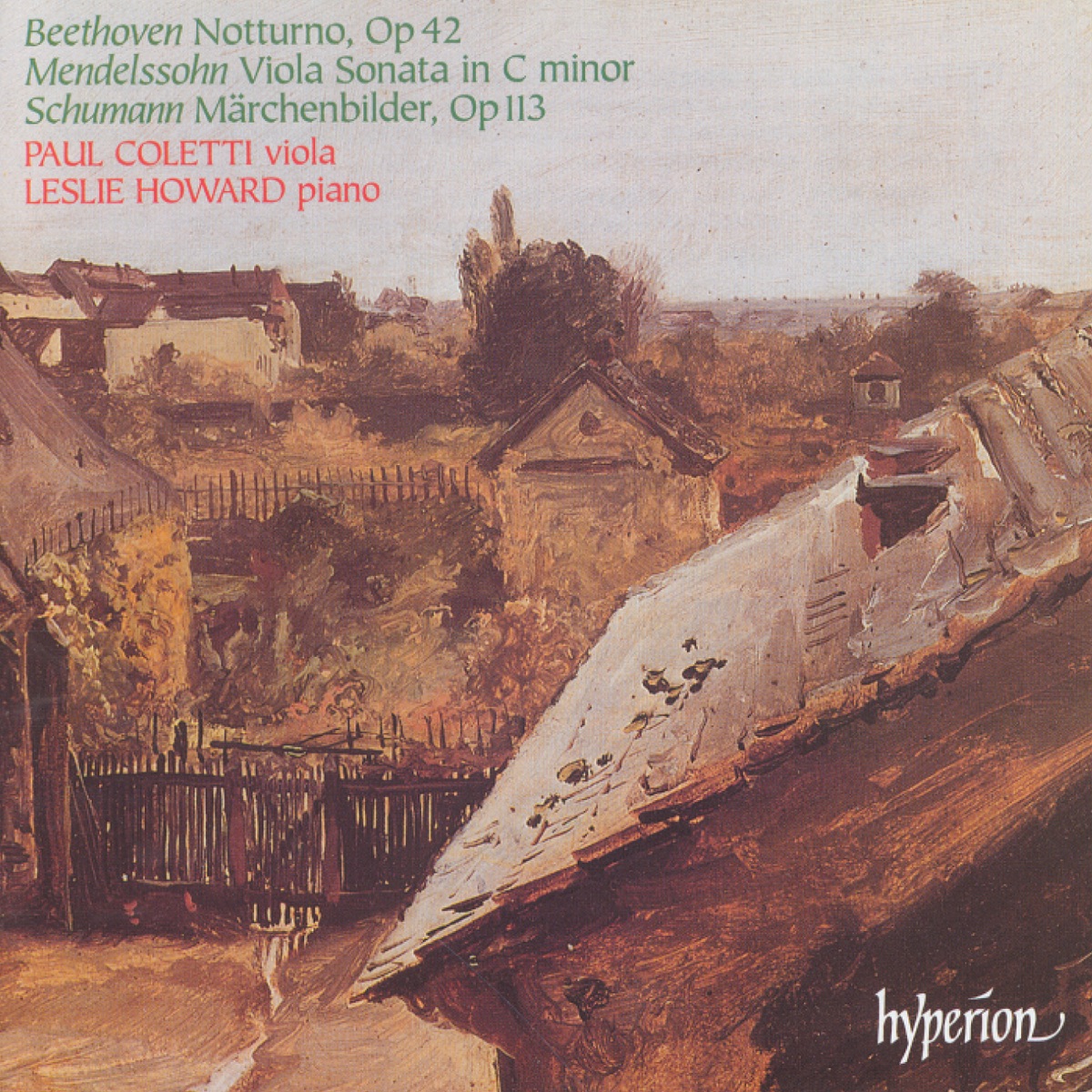 Beethoven, Mendelssohn & Schumann: Music for Viola and Piano by Paul Coletti & Leslie Howard album cover