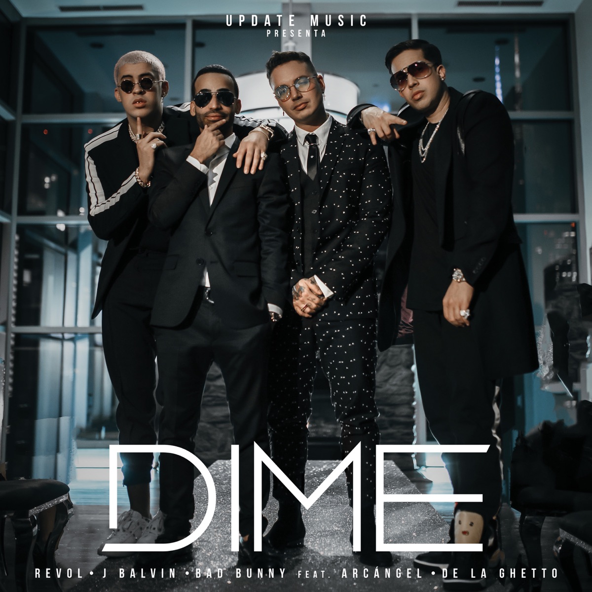 Dime (feat. Arcángel & De La Ghetto) - Single by Revol, J Balvin & Bad Bunny album cover artwork
