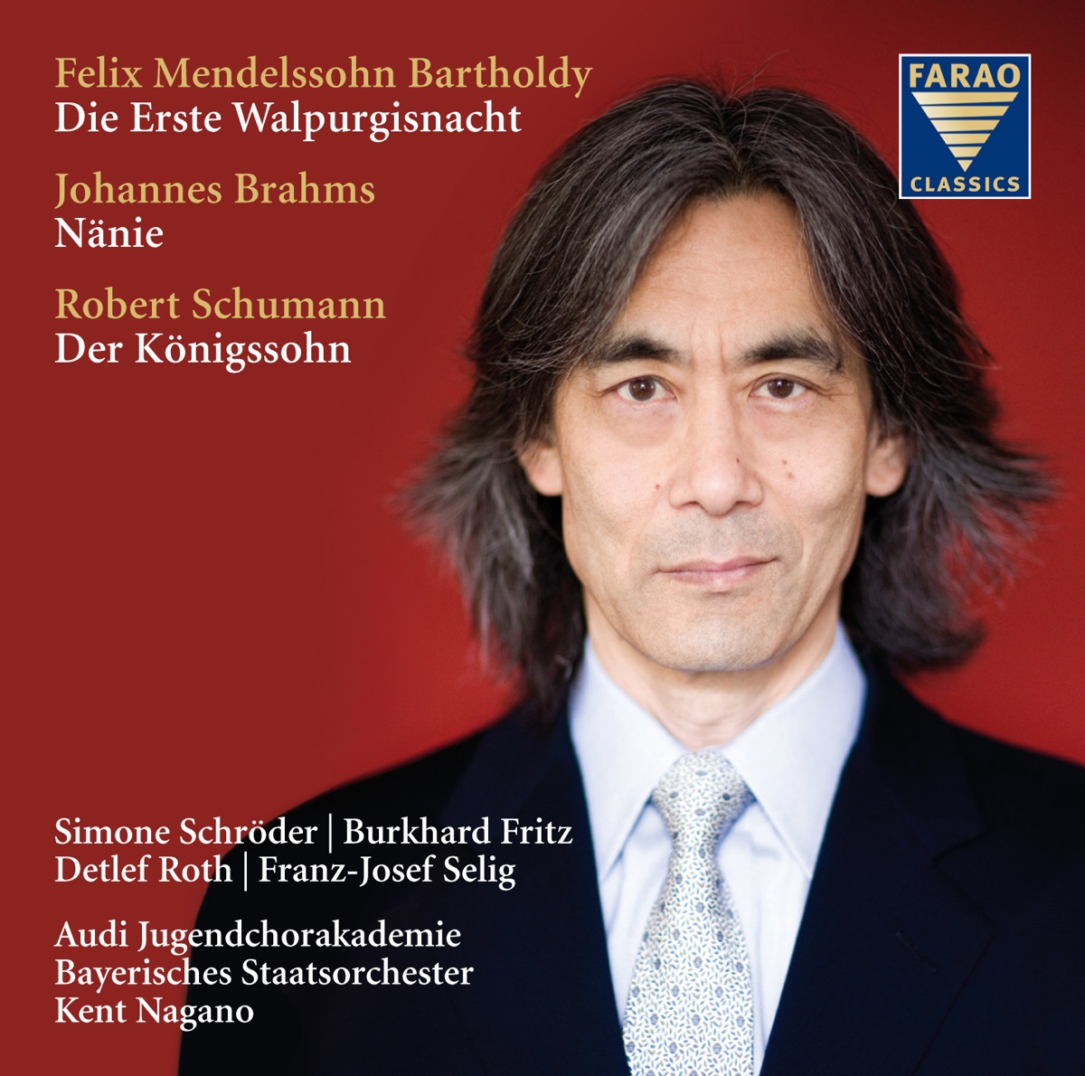Mendelssohn Bartholdy: Die Erste Walpurgisnacht - Brahms: Nänie - Schumann: Der Königssohn by Kent Nagano, Bavarian State Orchestra & Audi Jugendchorakademie album cover