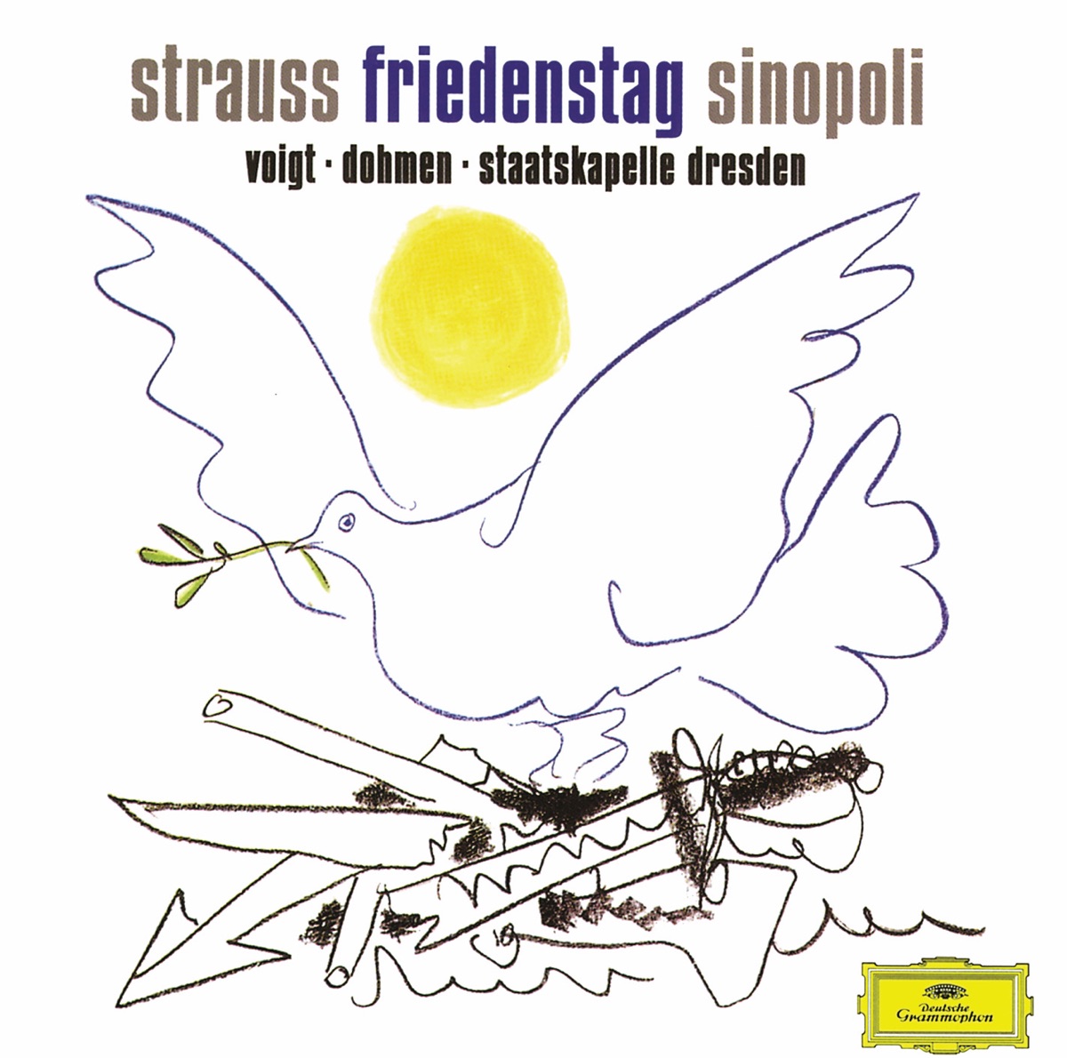 Strauss: Friedenstag by Albert Dohmen, Alfred Reiter, Deborah Voigt, André Eckert, Dresden State Opera Chorus, Giuseppe Sinopoli, Tom Martinsen, Jochen Kupfer, Jochen Schmeckenbecher, Johan Botha, Jürgen Commichau, Matthias Brauer, Matthias Henneberg & Staatskapelle Dresden album cover