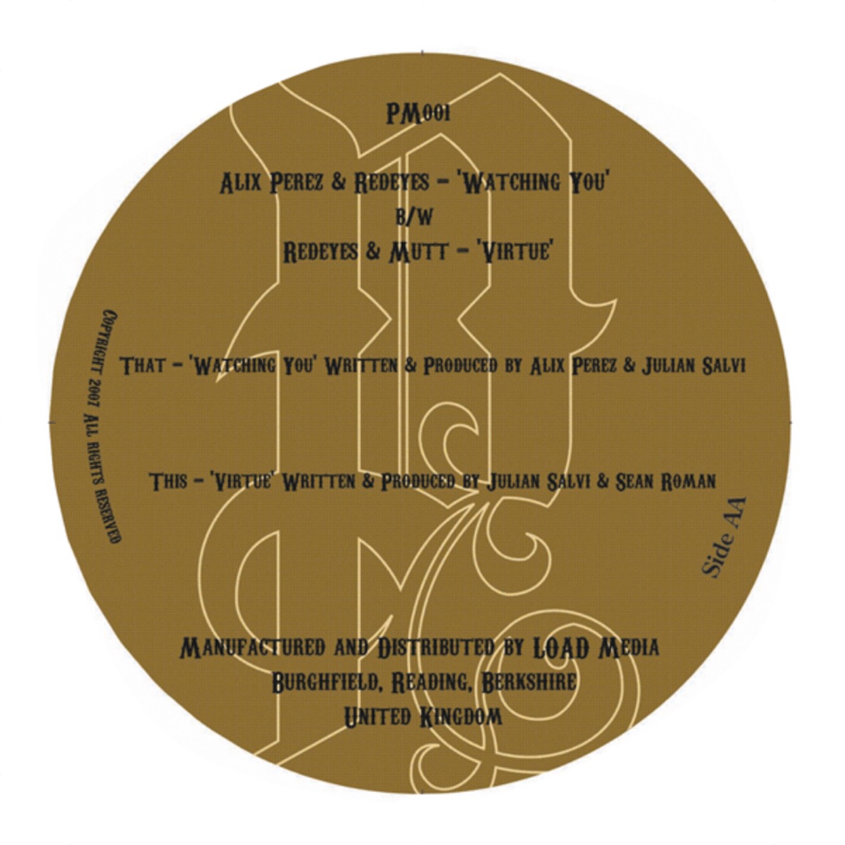 Watching U / Virtue - Single by Alix Perez, Redeyes & Mutt album cover
