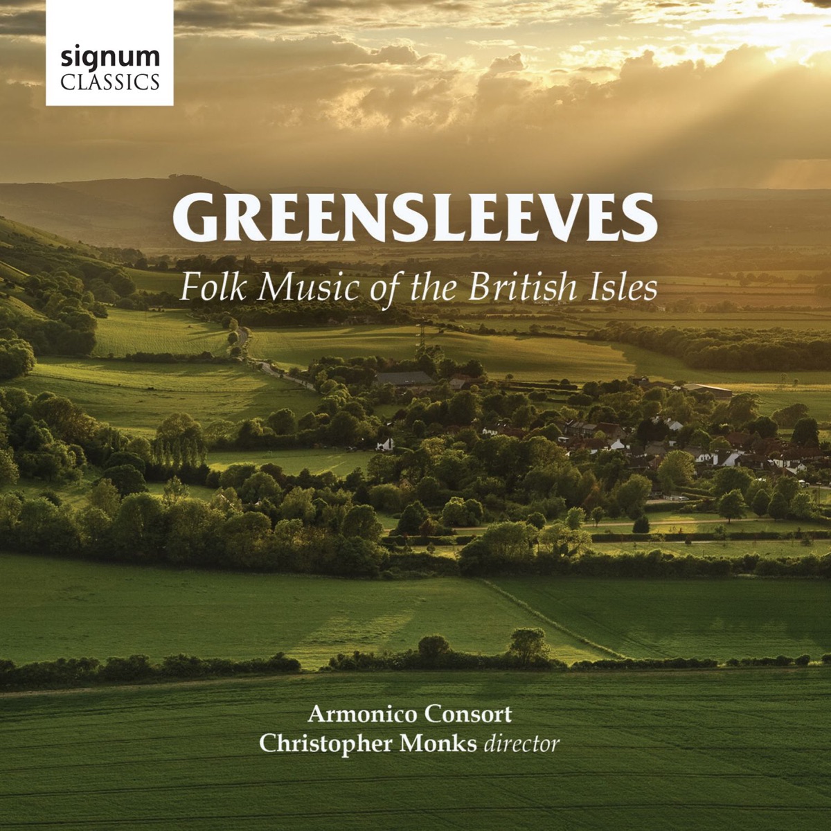 Greensleeves: Folk Music of the British Isles by Armonico Consort & Christopher Monks album cover