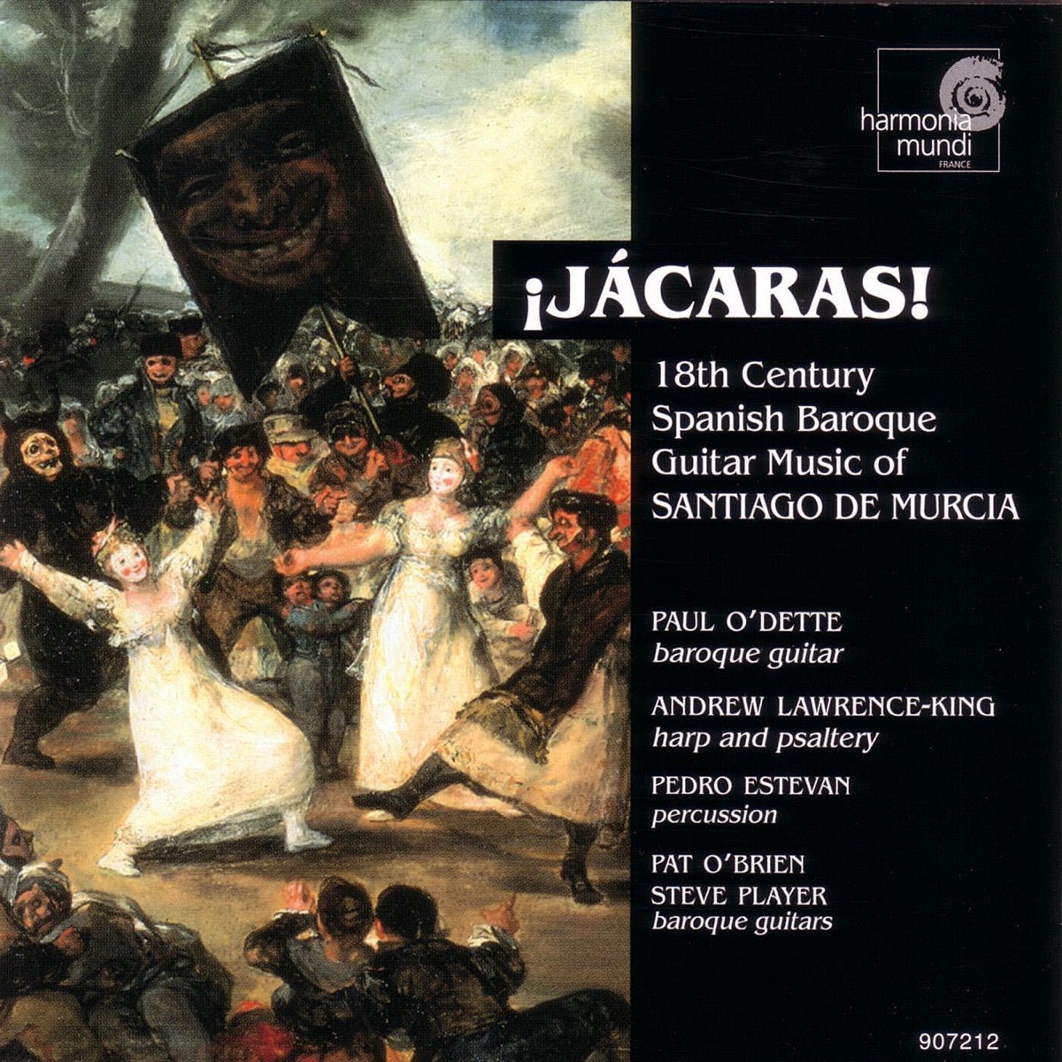 Jácaras! - 18th Century Spanish Baroque Guitar Music of Santiago de Murcia by Paul O'Dette, Andrew Lawrence-King, Pedro Estevan & Pat O'Brien album cover