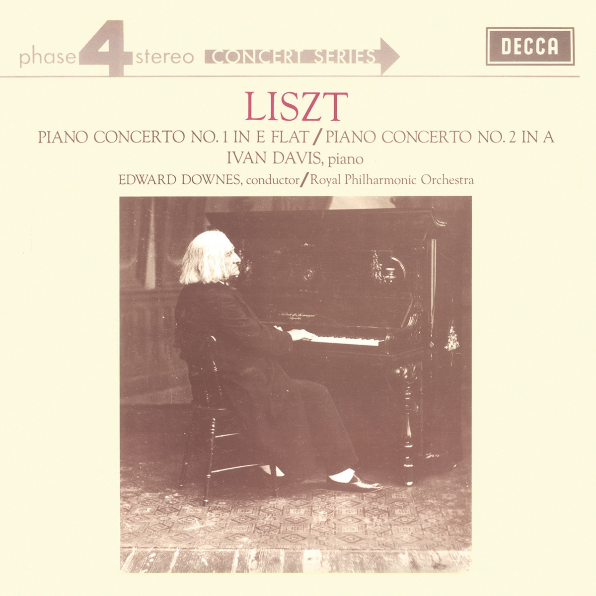 Liszt: Piano Concertos Nos. 1 & 2 by Ivan Davis, Royal Philharmonic Orchestra & Sir Edward Downes album cover