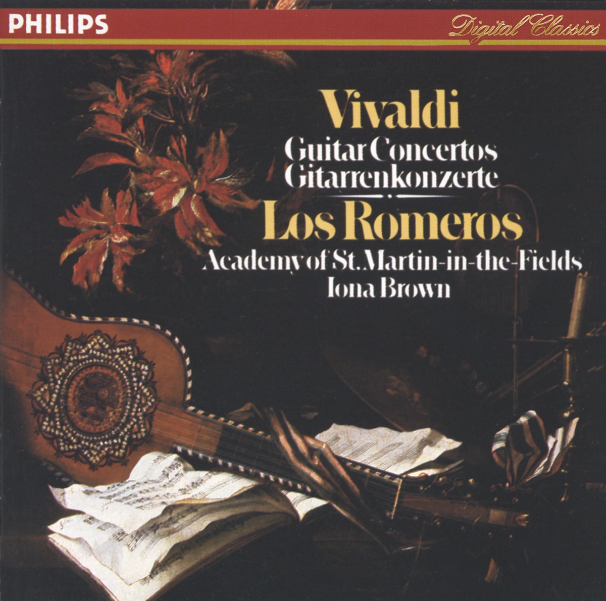 Vivaldi: Guitar Concertos by The Romeros, Academy of St Martin in the Fields & Iona Brown album cover