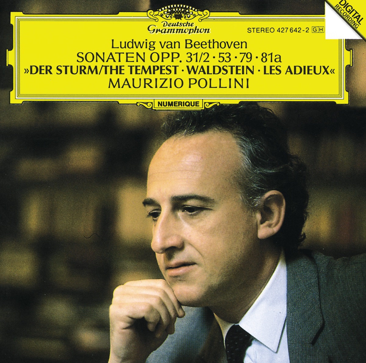 Beethoven: Piano Sonatas, "The Tempest", "Waldstein" & "Les Adieux" by Maurizio Pollini album cover