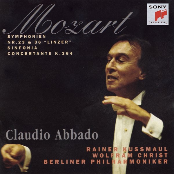 Mozart: Sinfonia Concertante by Claudio Abbado, Berlin Philharmonic, Rainer Kussmaul & Wolfram Christ album cover
