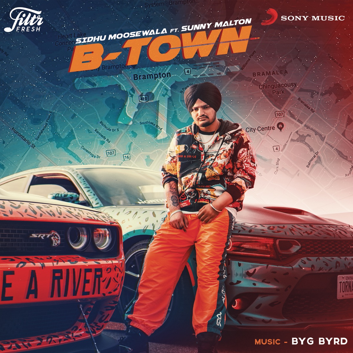 B-Town (feat. Sunny Malton) - Single by Sidhu Moose Wala album cover