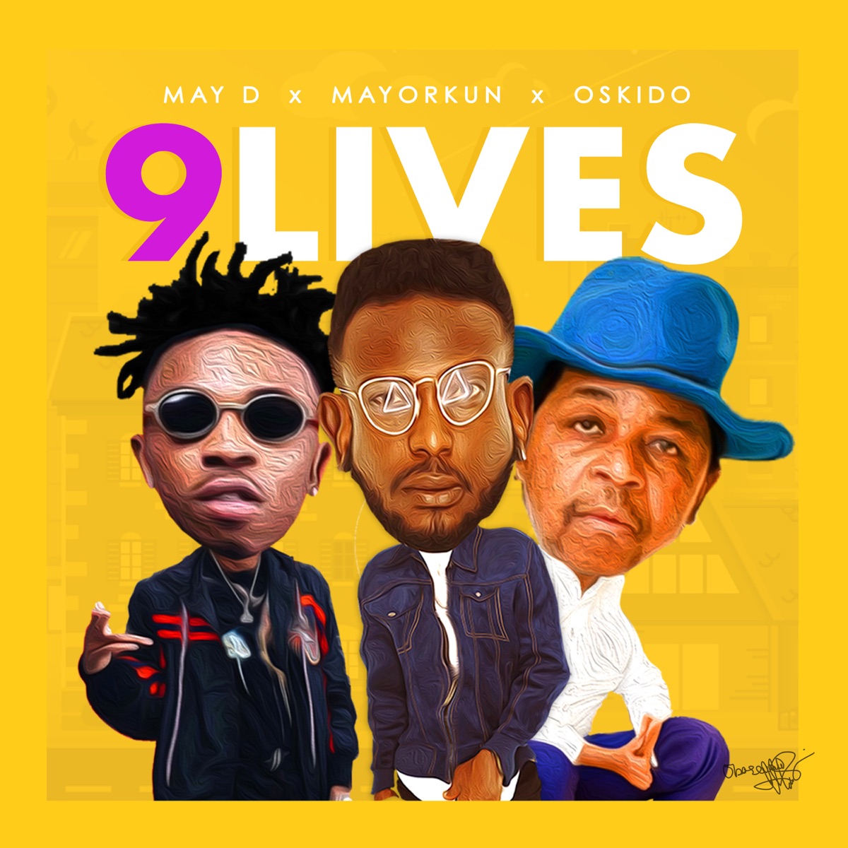 9 Lives (feat. Mayorkun & OSKIDO) - Single by May D album cover