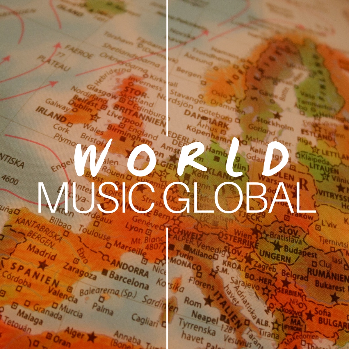 World Music Global 25 - A collection of the Most Relaxing Ethnic Music from Africa, India, Tibet, China and Japan by Ahanu Om Chant album cover