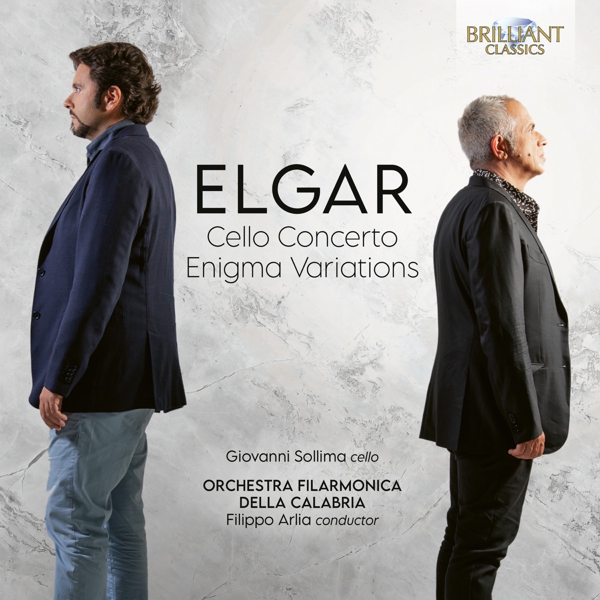 Elgar: Cello Concerto, Enigma Variations by Giovanni Sollima, Orchestra Filarmonica della Calabria & Filippo Arlia album cover