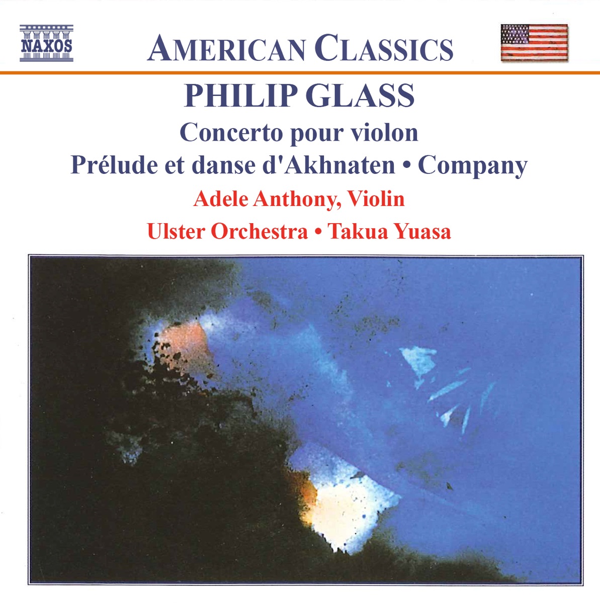 Glass: Works for Orchestra by Adele Anthony, Ulster Orchestra & Takuo Yuasa album cover