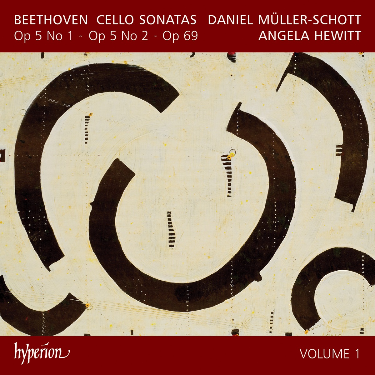 Beethoven: Cello Sonatas, Vol. 1 by Daniel Müller-Schott & Angela Hewitt album cover