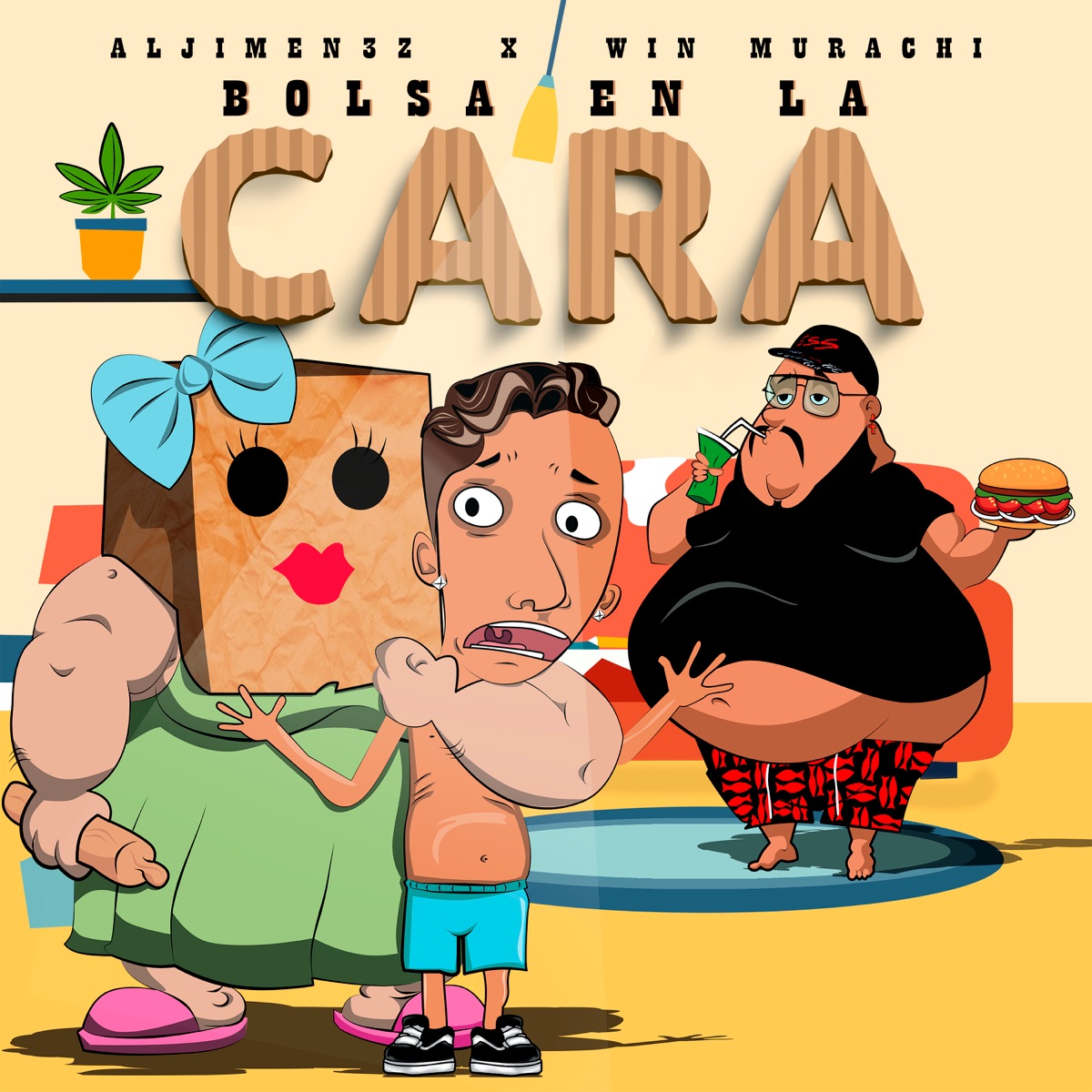 Bolsa En La Cara - Single by Aljimen3z & Win Murachi album cover