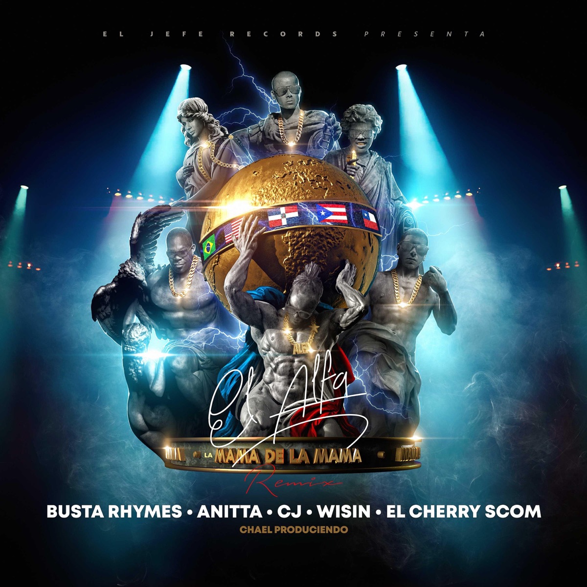 La Mamá de la Mamá (Remix) [feat. Wisin, CJ & El Cherry Scom] - Single by El Alfa, Busta Rhymes & Anitta album cover