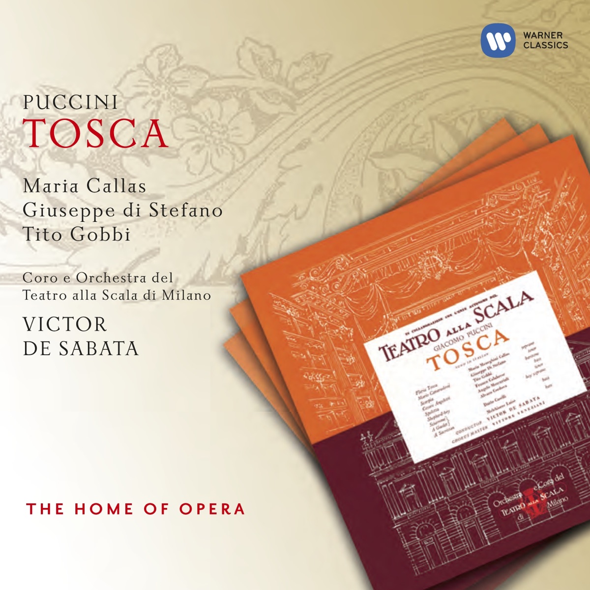 Puccini: Tosca by Victor de Sabata, Giuseppe di Stefano, Maria Callas & Teatro Alla Scala Orchestra album cover