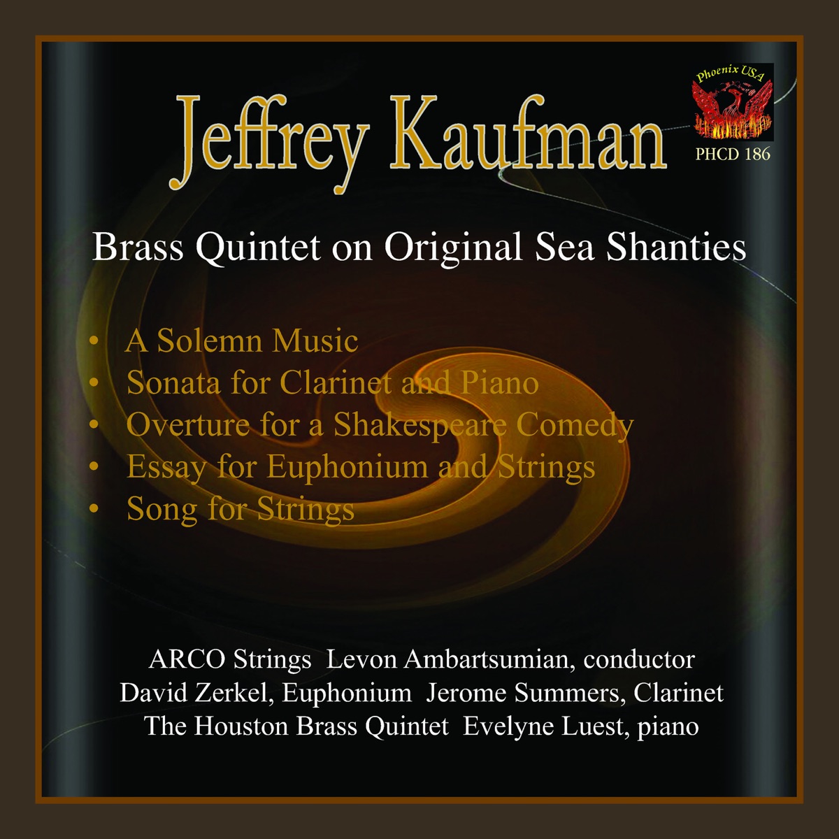Brass Quintet On Original Sea Shanties by The Houston Brass Quintet;, ARCO Chamber Orchestra & Levon Ambartsumian album cover